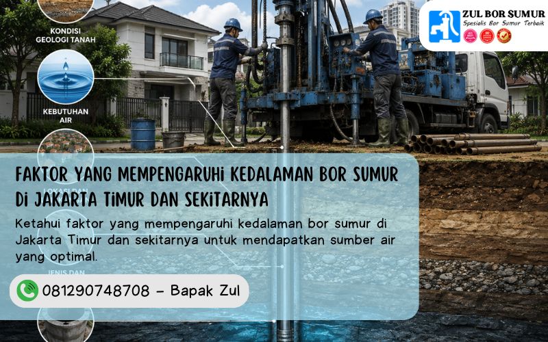 Faktor yang Mempengaruhi Kedalaman Bor Sumur di Jakarta Timur dan Sekitarnya